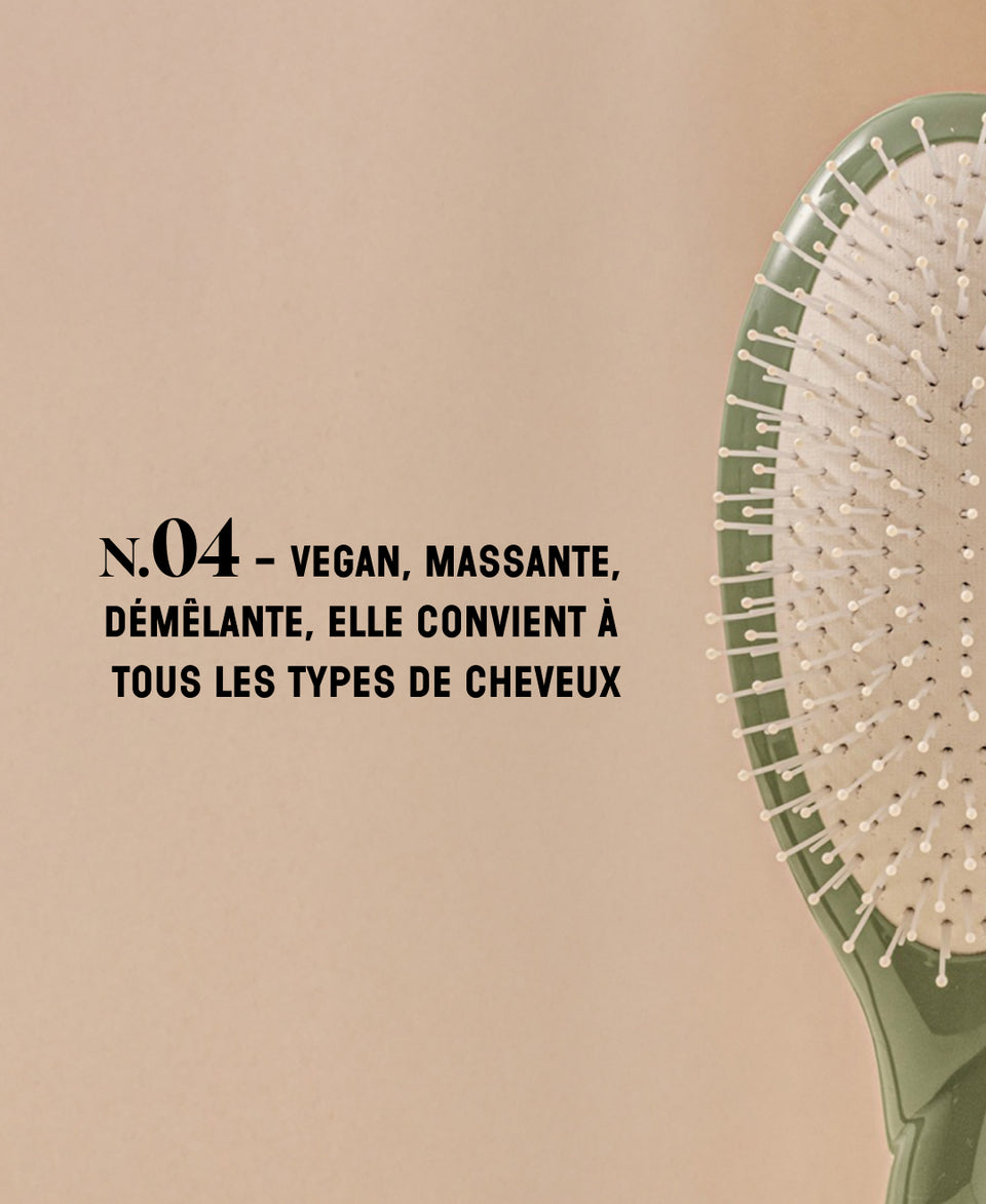 N.04 La Brosse Démêlante & Massante La Miracle Vert Amande