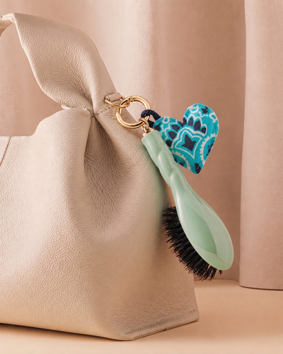 Call It By Your Name x La Bonne Brosse Duo : Micro Brosse N.01 Bleu Lagon et son Charm