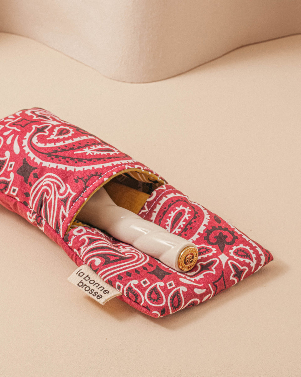 Call It By Your Name x La Bonne Brosse Bordeaux Large Brush Pouch