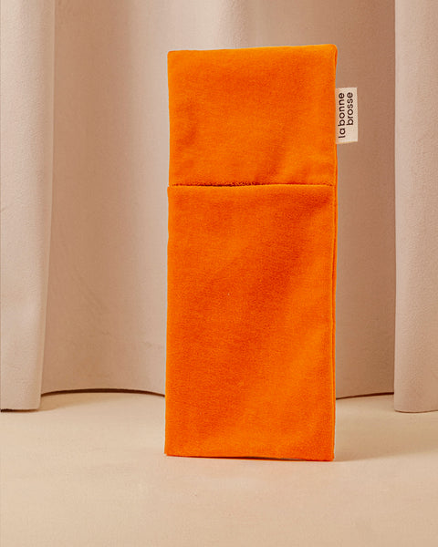 ‘Large Hair Brush’ Pouch Orange Seventies - Image 1