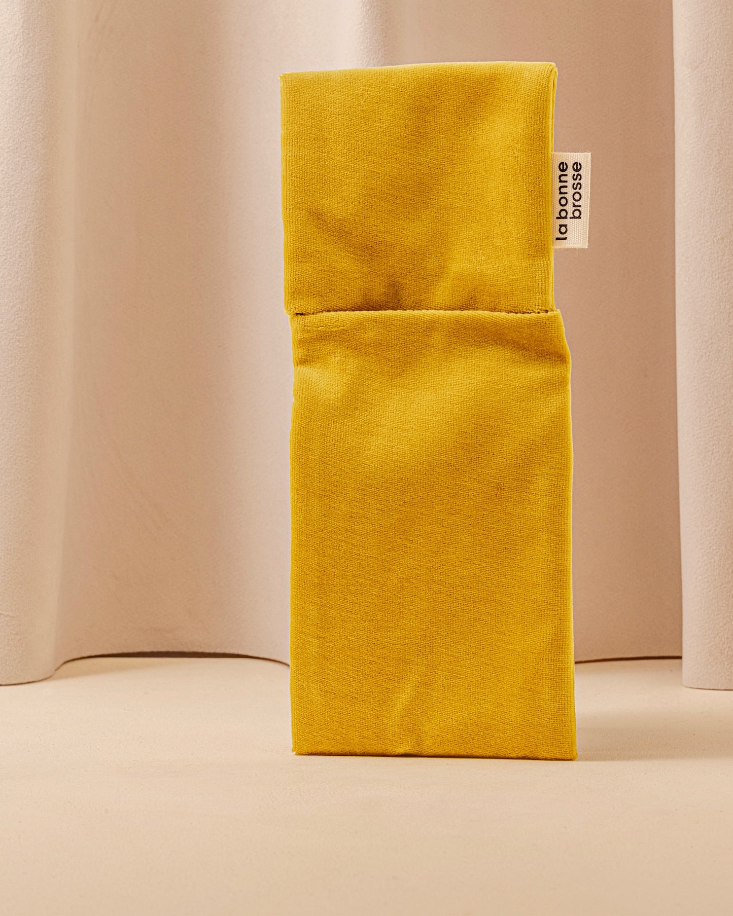 Small Hair Brush Pouch Saffron Yellow 
