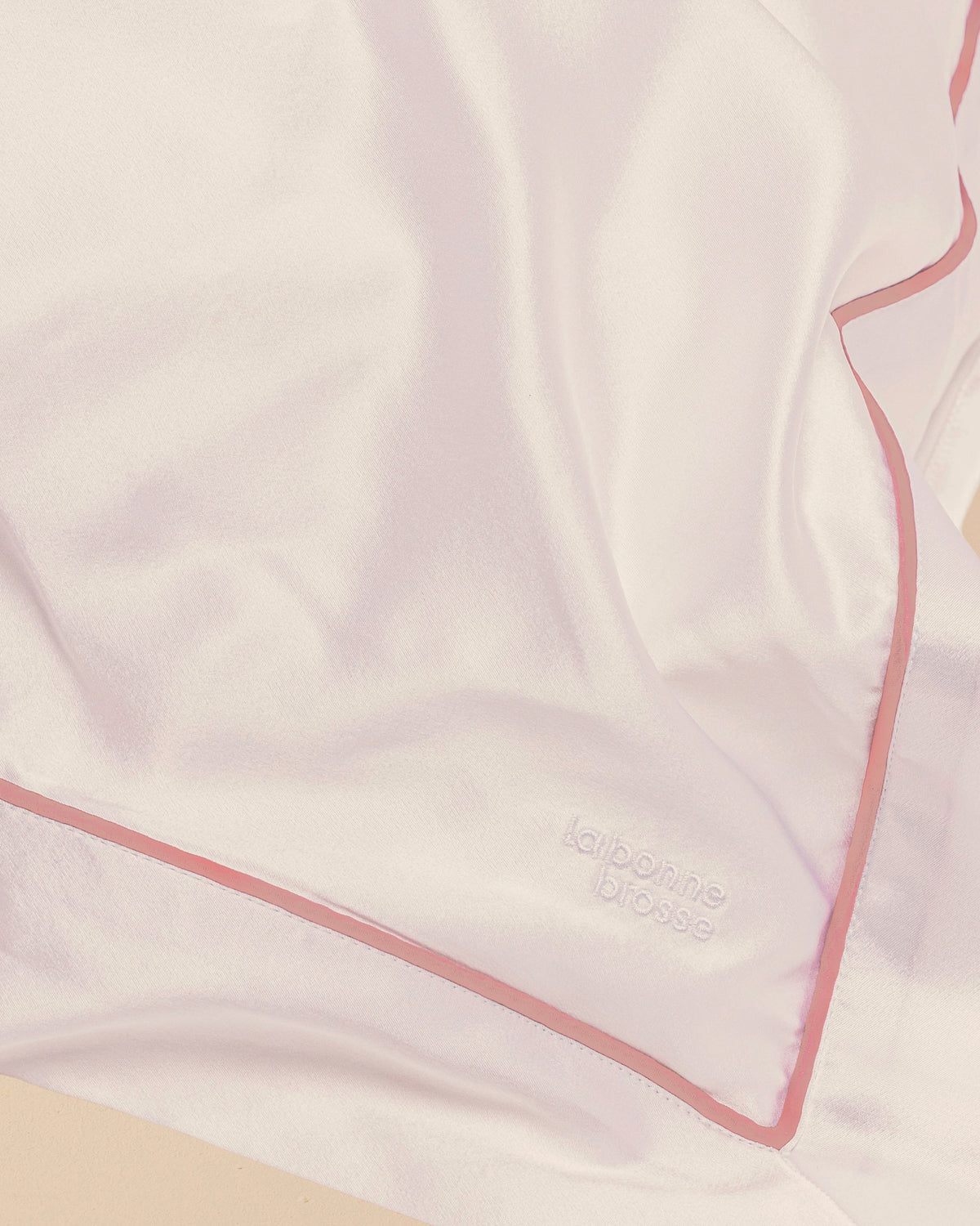 La Taie d'Oreiller en Soie Rose Poudré