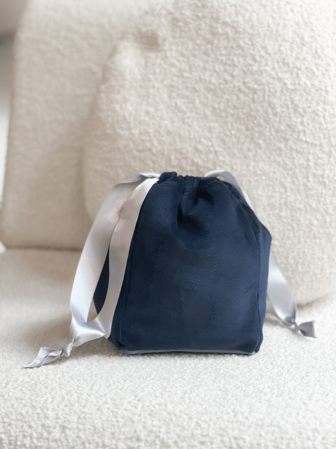 Midnight Blue Velvet Pouch - Image 1