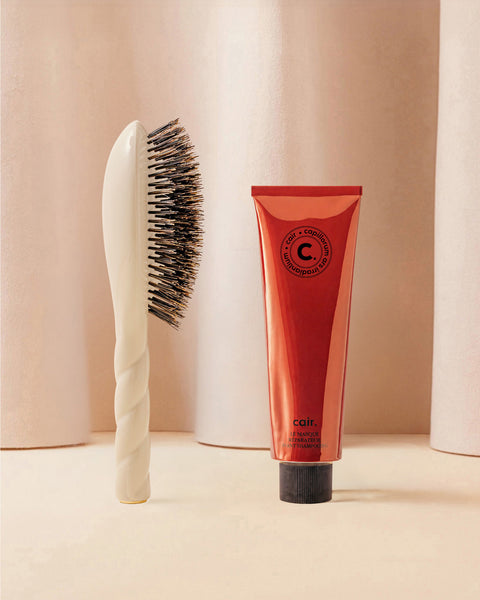 Repair Duo: La Bonne Brosse in Cream White and the Cair Repair Hair Mask - Image 1