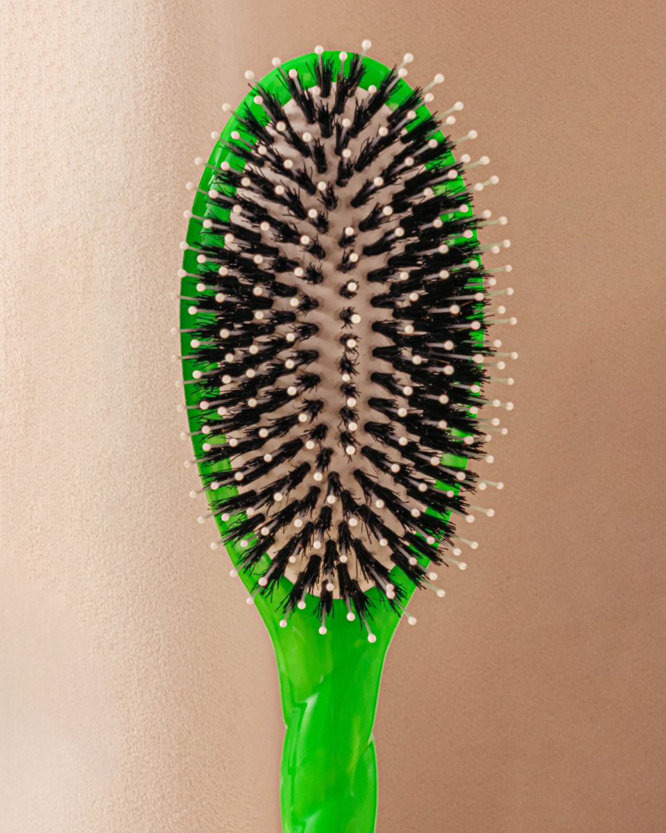 Roseanna x La Bonne Brosse N.03 The Sensitive Scalp Hairbrush The Gentle Essential Green Tie & Dye