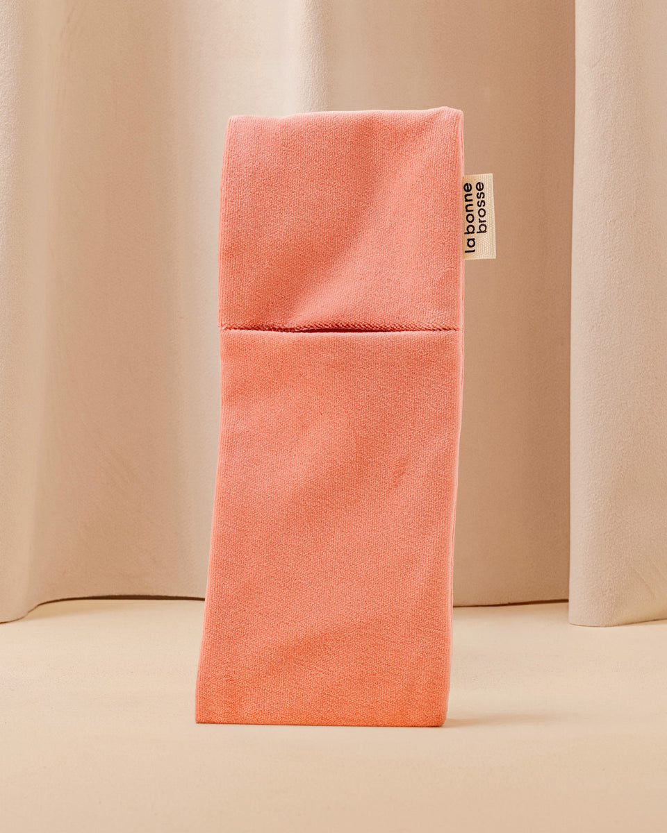 ‘Large HairBrush’ Pouch Coral