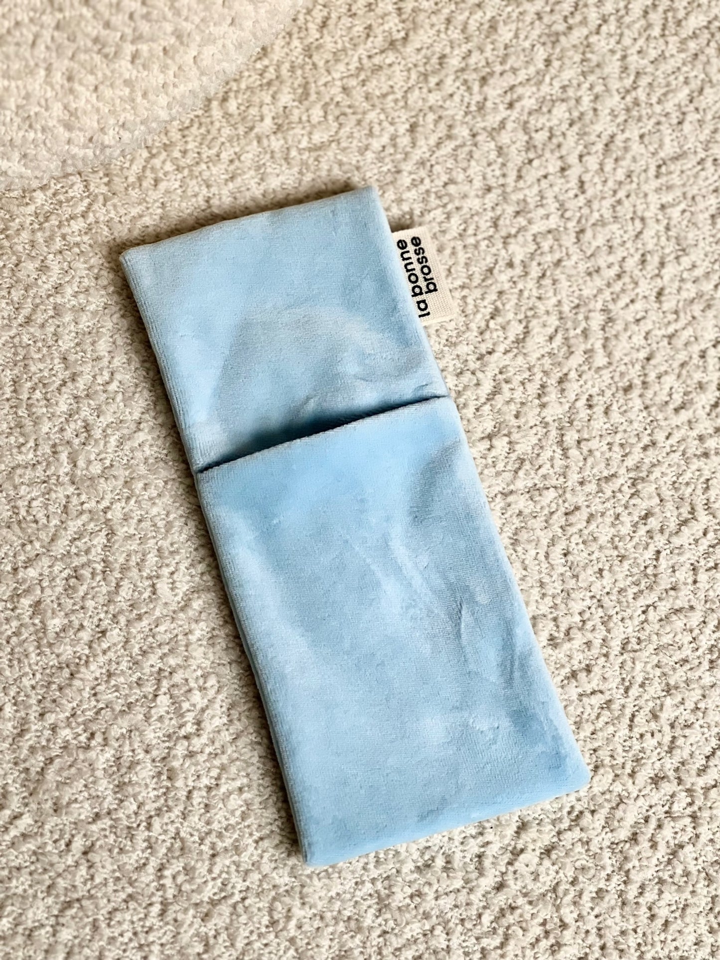 ‘Baby Hair Brush’ Pouch Light Blue