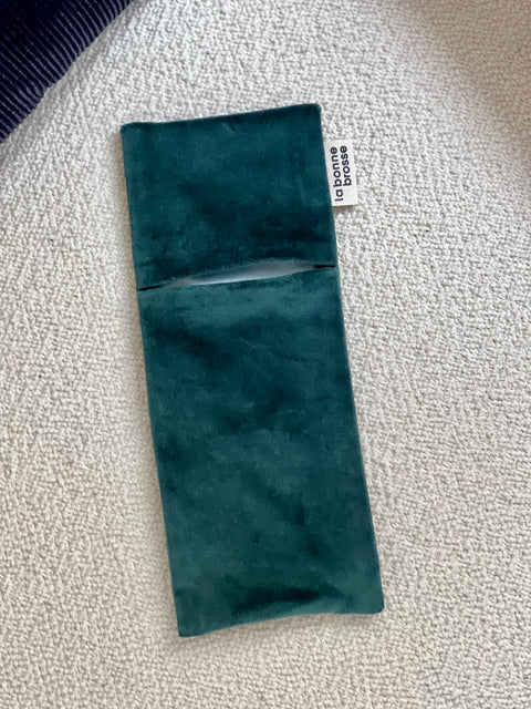 'N.05 Hair Brush’ Round Pouch Emerald Green  - Image 1