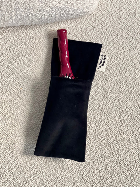 ‘Small Hair Brush’ Pouch Black  - Image 3