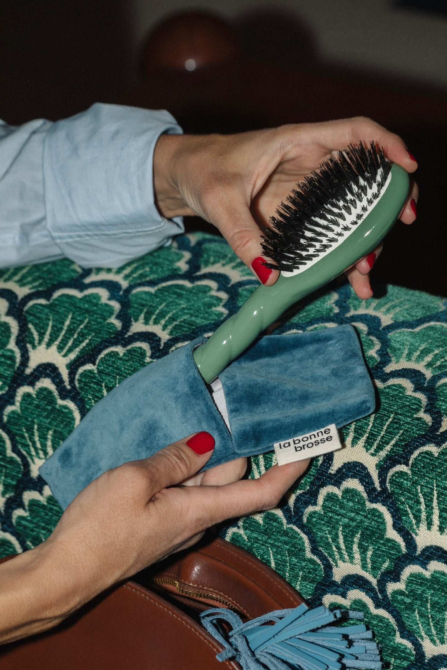 La Pochette "Petite Brosse" Bleu Jean
