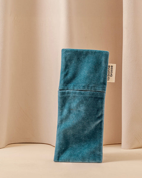 ‘Small Hair Brush’ Pouch Light Blue - Image 1