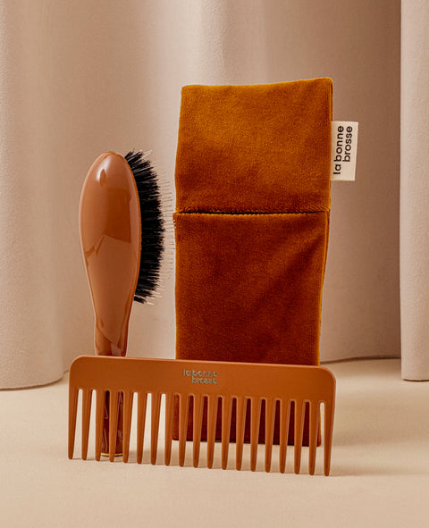 ‘Small Hair Brush’ Pouch Terracotta - Image 3