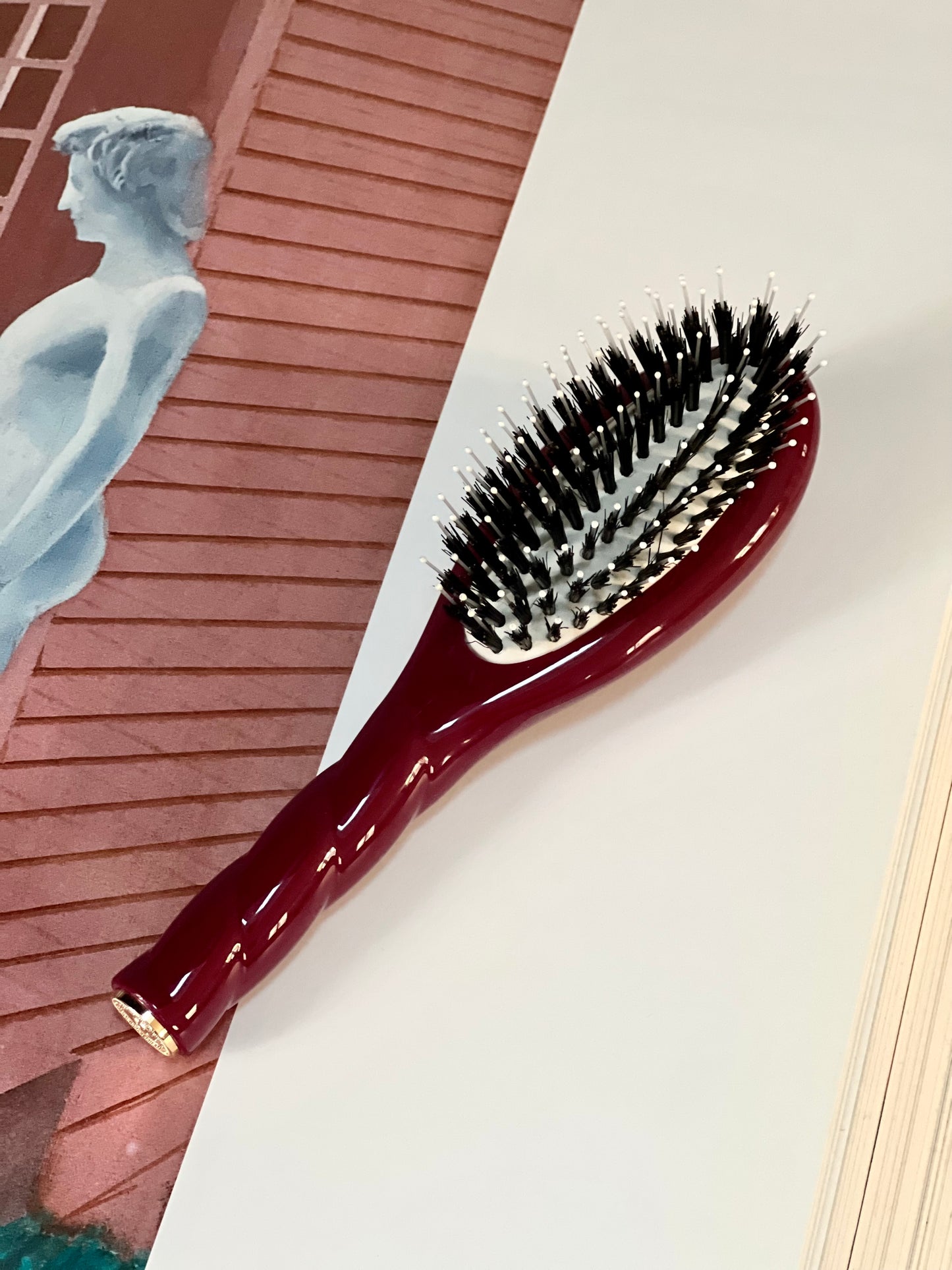 N.03 La Petite Brosse Cuir Chevelu Sensible l'Indispensable Douceur Rouge Cerise