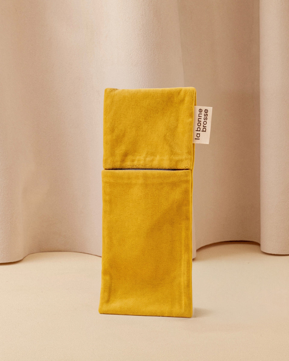 Small HairBrush Pouch Saffron Yellow 