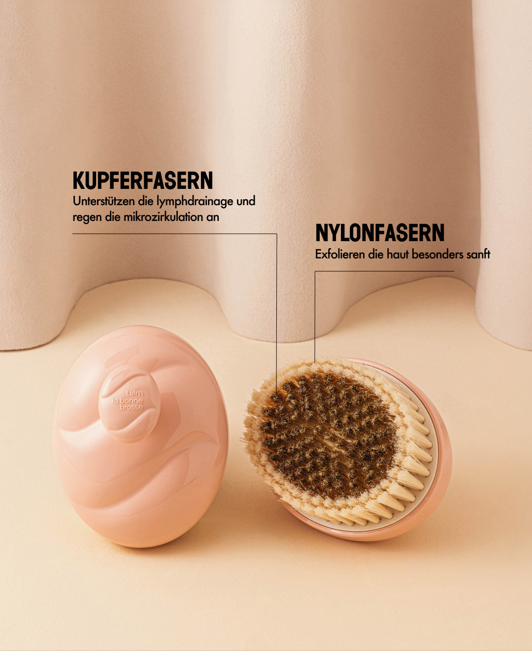 Talm x La Bonne Brosse N.01 Die Körperbürste für empfindliche Haut in Puderrosa