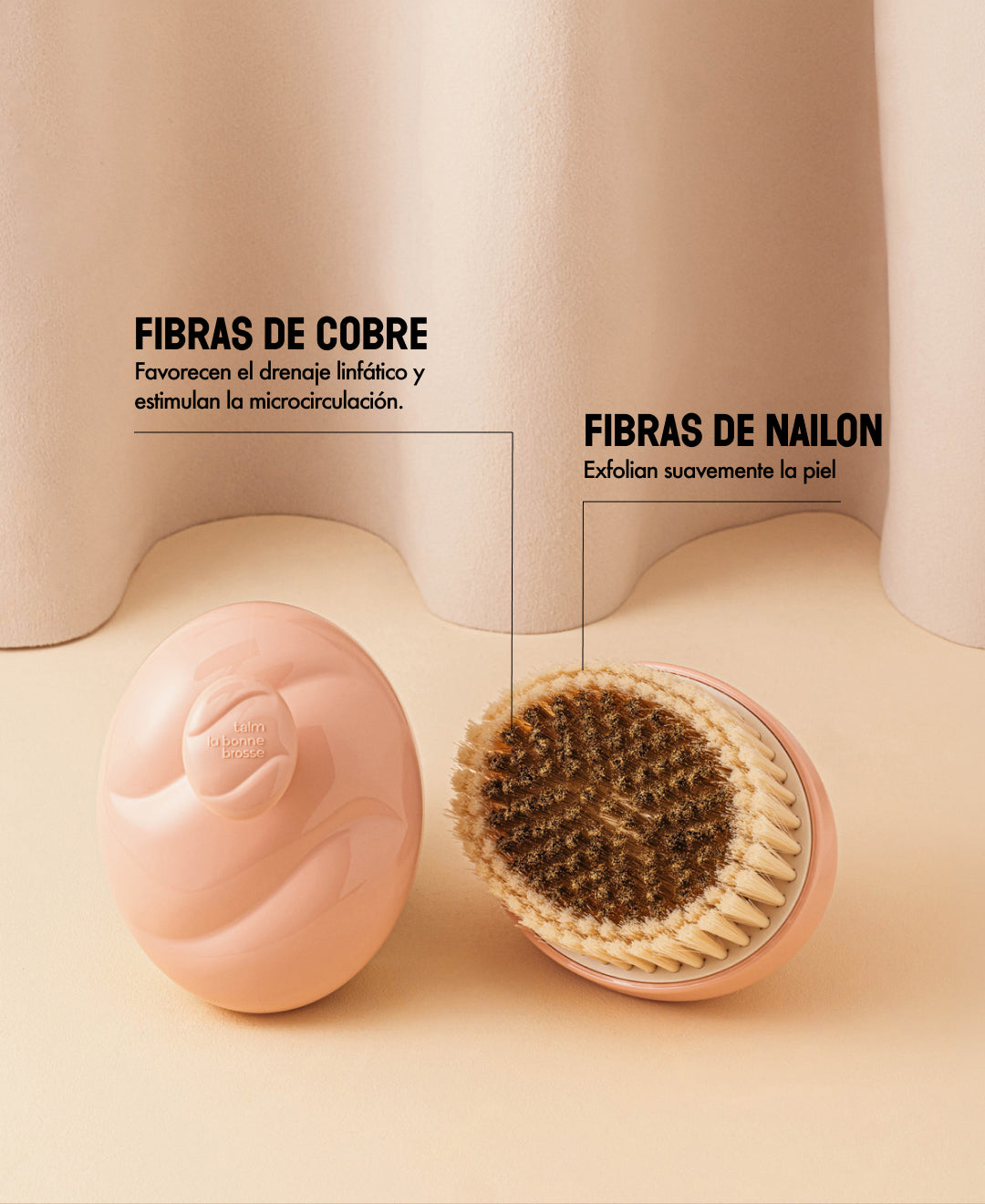 Talm x La Bonne Brosse N.01 El Cepillo Corporal para Pieles Sensibles Rosa Empolvado