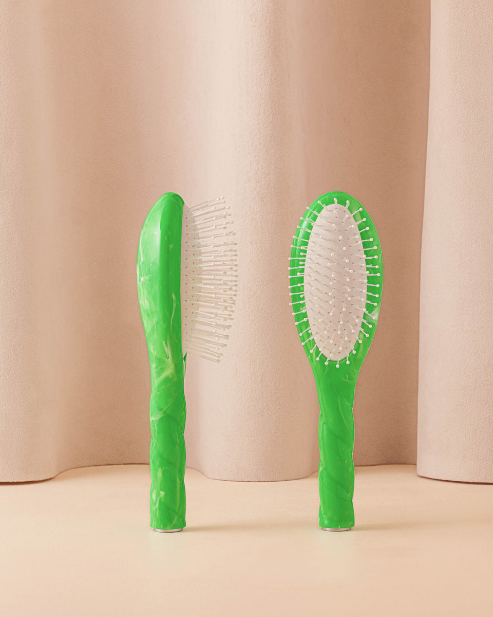 Roseanna x La Bonne Brosse N.04 La Petite Brosse Démêlante & Massante La Miracle Tie & Dye Vert