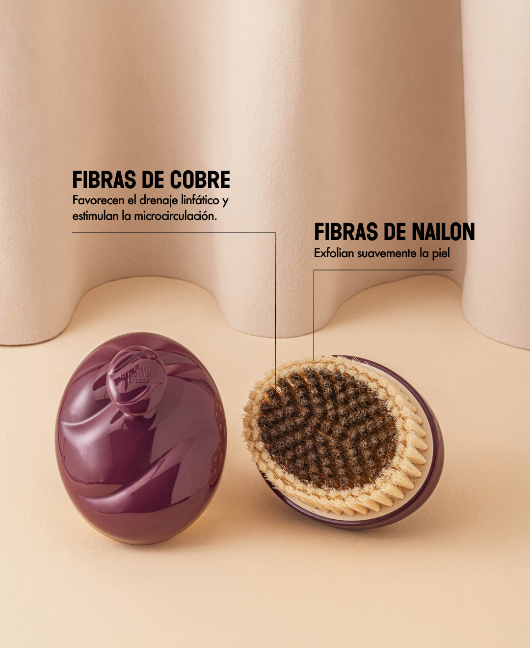 Talm x La Bonne Brosse N.01 El Cepillo Corporal para Pieles Sensibles Berenjena