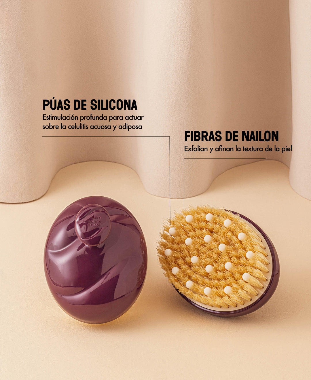 TALM x La Bonne Brosse Dúo: N.02 El Cepillo Corporal para Pieles Normales y su Bolsa Berenjena