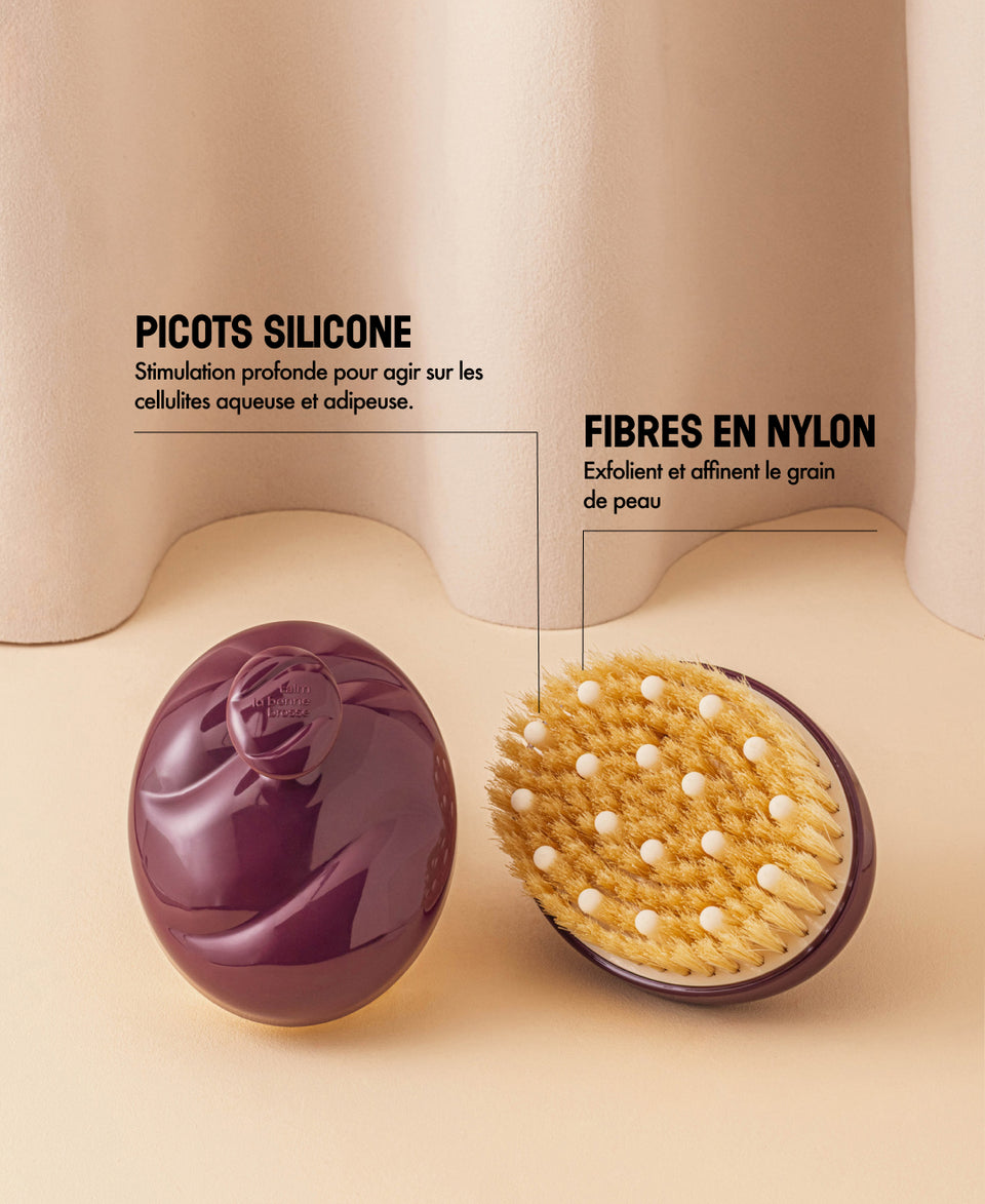 Talm x La Bonne Brosse N.02 La Brosse Corps Peaux Normales Aubergine