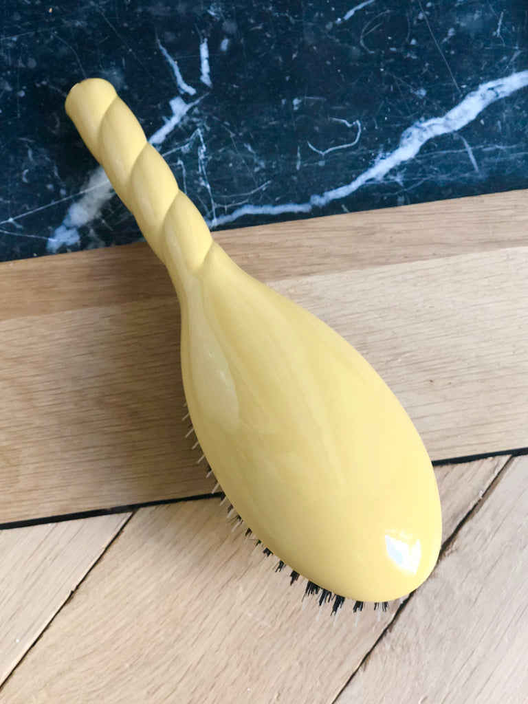 Dos brosse poils de sanglier et nylon jaune