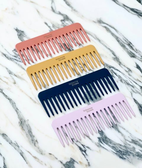 The Large Detangling Comb in Acetate Blue - Image 3