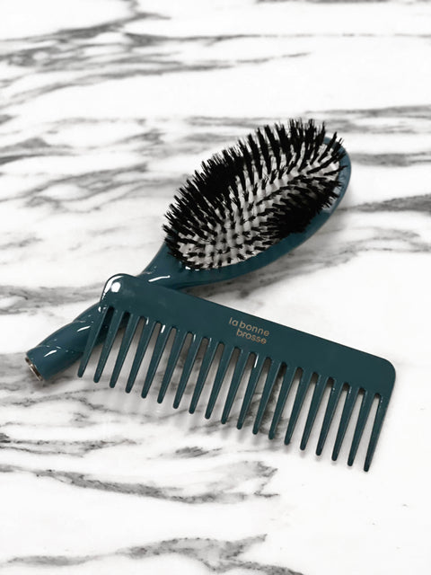 The Large Detangling Comb in Acetate Blue - Image 2