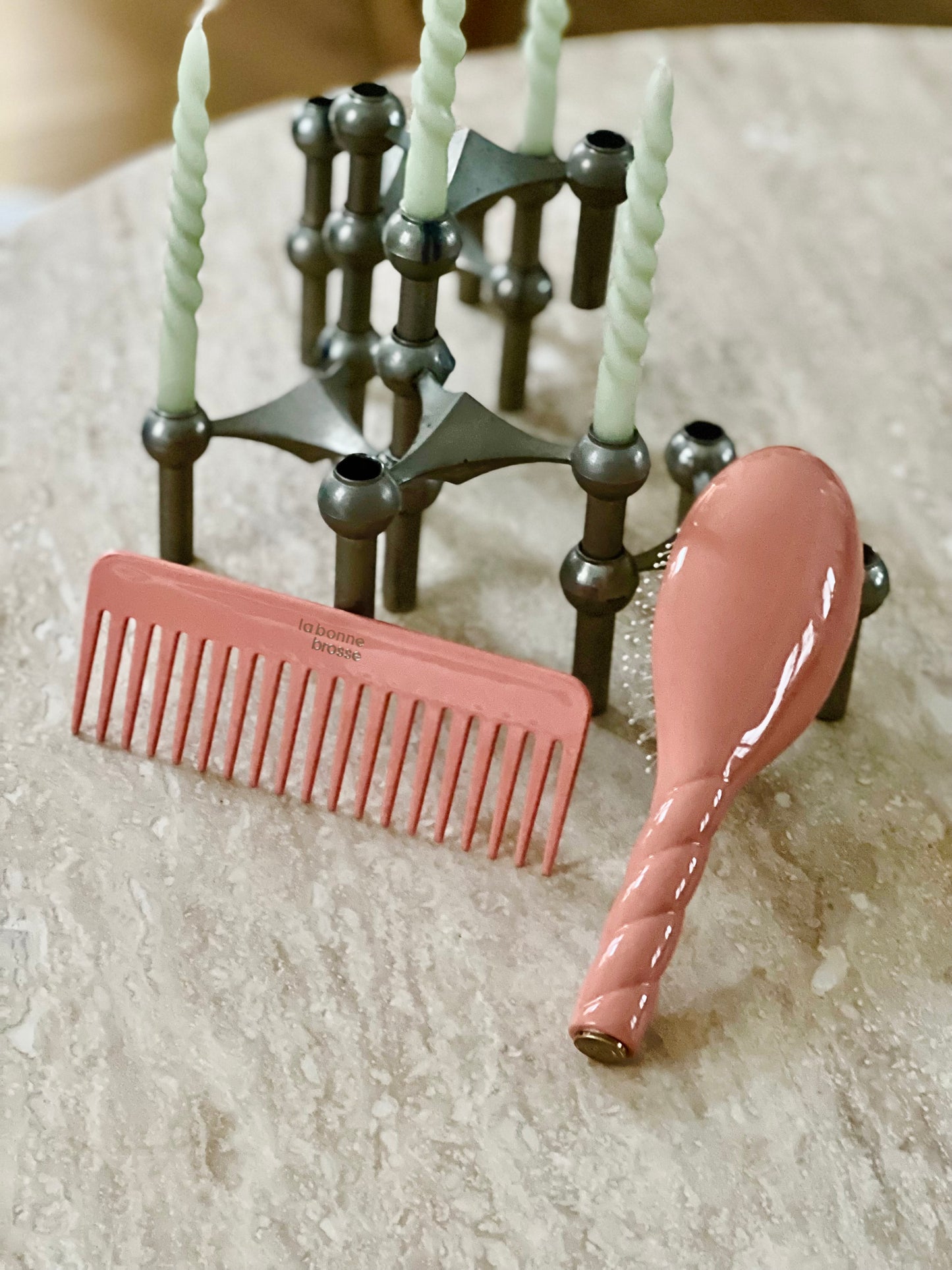 The Large Detangling Comb in Acetate Coral