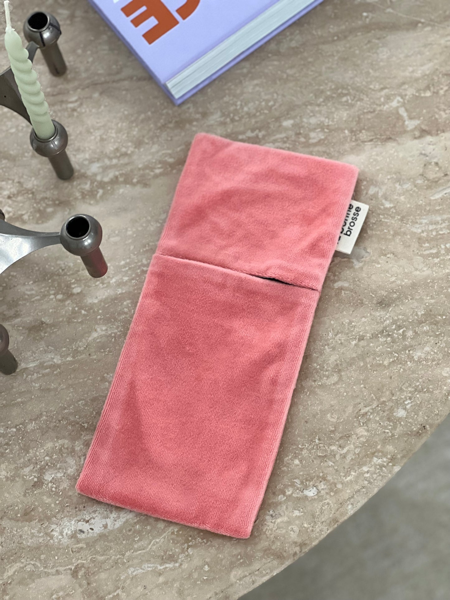 ‘Large Hair Brush’ Pouch Coral