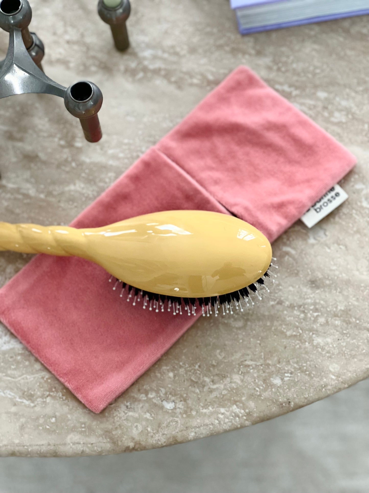 ‘Large Hair Brush’ Pouch Coral