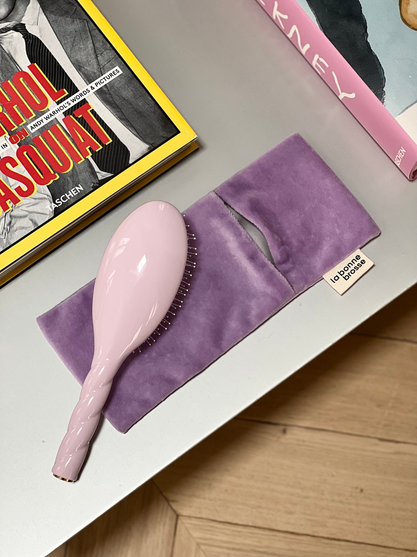 ‘Large Hair Brush’ Pouch Purple Lilac