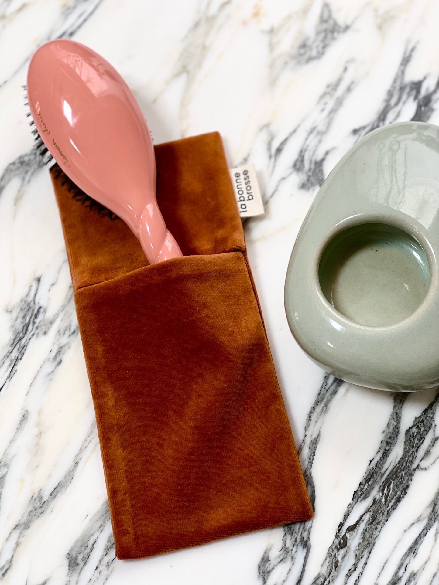 ‘Large Hair Brush’ Pouch Terracotta