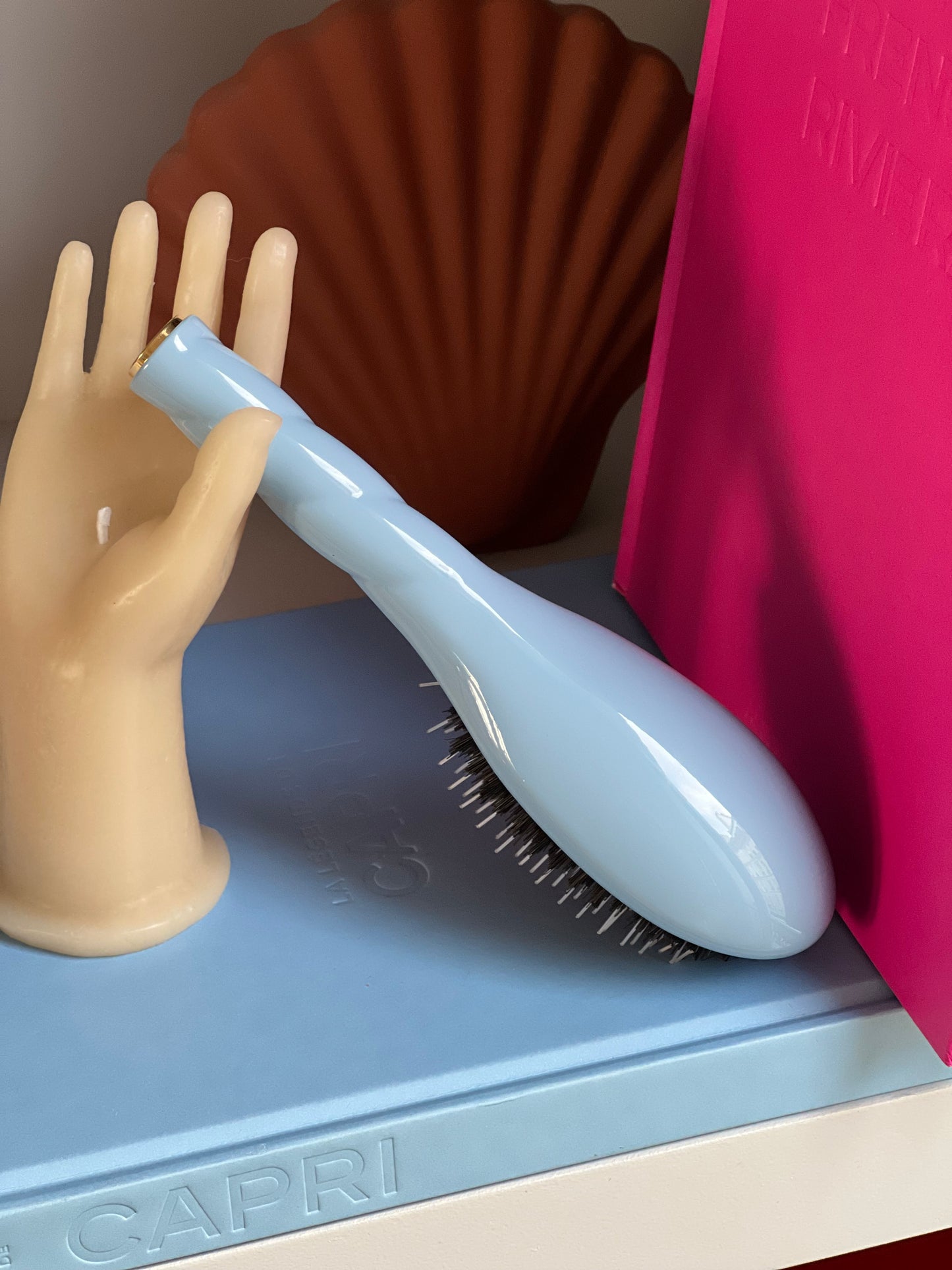 N.02 The Small Care & Detangling Hair Brush THE ESSENTIAL Light Blue
