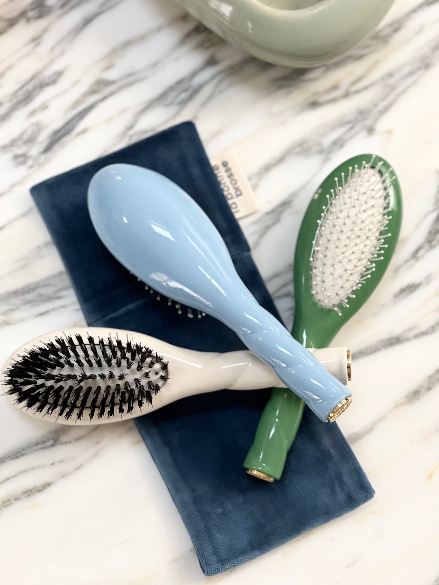 ‘Small Hair Brush’ Pouch Light Blue