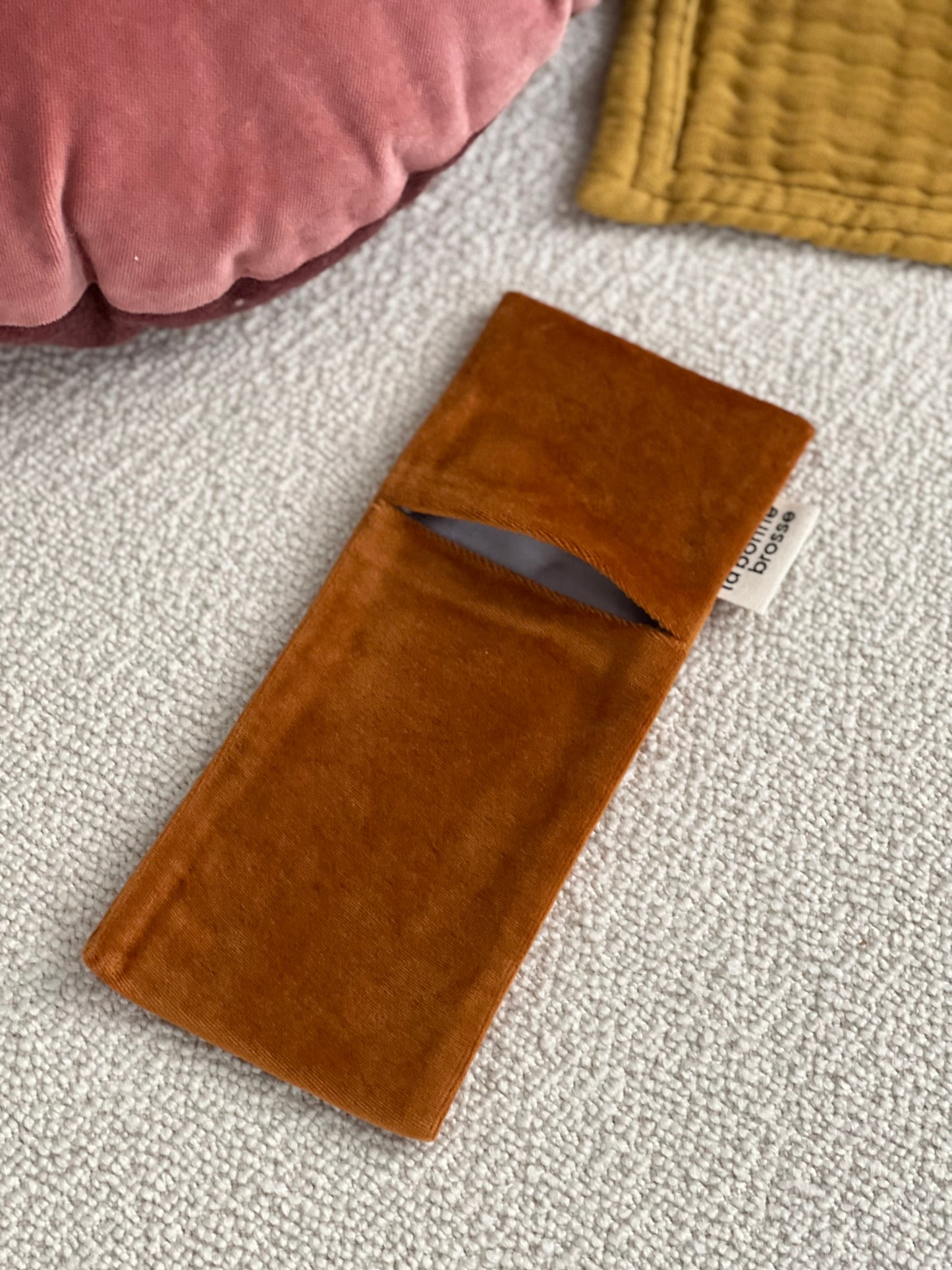 ‘Small Hair Brush’ Pouch Terracotta
