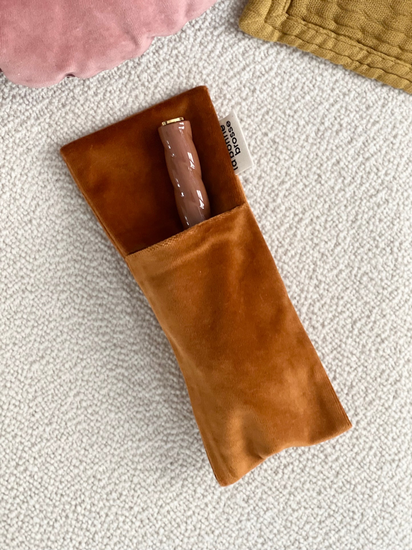 ‘Small Hair Brush’ Pouch Terracotta
